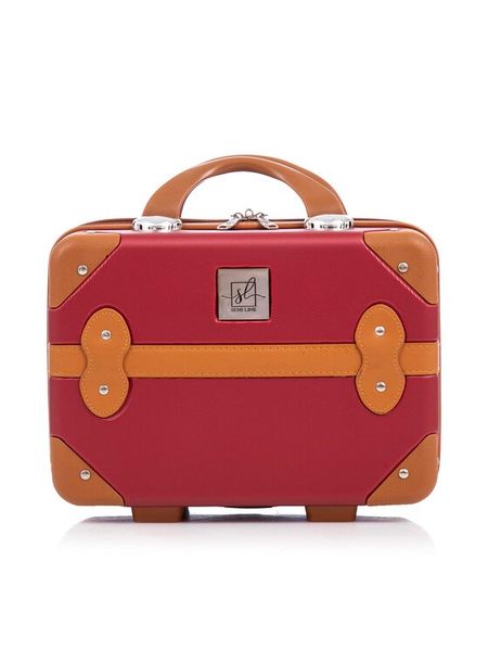 Semi Line Kuferek T5840-1 Bordowy. Czerwone torebki do ręki damskie Semi-line, bez wzorów, z tworzywa sztucznego, bez dodatków. Za 89.99 zł.