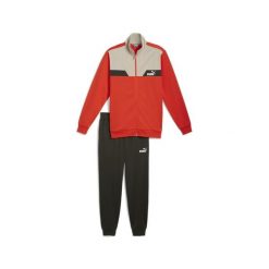 Męski dres POWER PUMA Redmazing Red. Brązowe buty sportowe męskie Puma, z dresówki, bez zapięcia, na fitness i siłownię. W wyprzedaży za 237.60 zł.