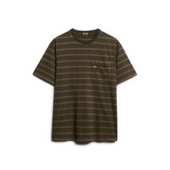 T-shirt z kieszonką i w paski Superdry. Zielone t-shirty męskie Superdry., m, bez wzorów, z bawełny, bez kołnierzyka. W wyprzedaży za 144.45 zł.