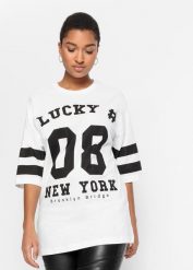 T-shirt oversize z czystej bawełny organicznej. Zielone t-shirty damskie bonprix, bez wzorów, z bawełny, bez kołnierzyka. Za 62.99 zł.