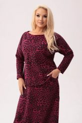 Dresowa bluzka Karina w panterkę - wygoda i moda na co dzień PLUS SIZE XXL. Czerwone bluzki damskie Moda Size Plus Iwanek, l, bez wzorów, z bawełny, eleganckie, bez kołnierzyka, plus size, bez ramiączek. W wyprzedaży za 129.90 zł.