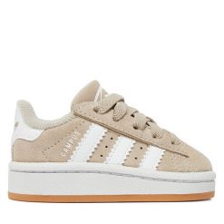 Sneakersy adidas. Brązowe trampki i tenisówki chłopięce Adidas, bez wzorów, bez zapięcia. Za 209.99 zł.