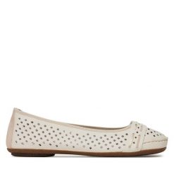 Baleriny Rieker. Brązowe baleriny damskie Rieker, bez wzorów, bez obcasa. Za 279.99 zł.