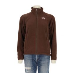 Second life - Damska brązowa polarowa kurtka TNF - Stan bardzo dobry. Brązowe kurtki damskie The North Face, bez wzorów, z polaru, bez kaptura. Za 170.36 zł.