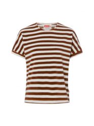Marie Lund koszulka ręcznikowa Kobiety Bawełna brązowy, L. Brązowe t-shirty damskie Marie Lund, l, bez wzorów, z bawełny, bez kołnierzyka. Za 129.95 zł.