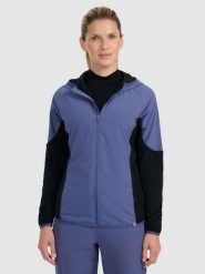 4F Bluza do biegania w terenie Primaloft Active damska - granatowa M. Niebieskie bluzy sportowe damskie 4f, l, bez wzorów, z materiału, bez kaptura, do biegania, primaloft. Za 299.99 zł.