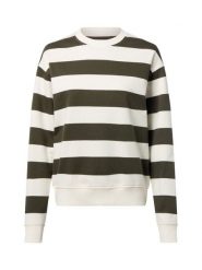 Marie Lund Bluza damska Kobiety Bawełna zielony|biały w paski, XL. Białe bluzy damskie Marie Lund, xl, bez wzorów, z bawełny, bez kaptura. Za 139.95 zł.