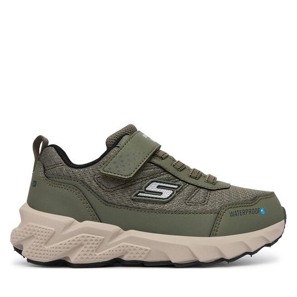 Sneakersy Skechers. Zielone trampki i tenisówki chłopięce Skechers, bez wzorów, sportowe, bez zapięcia. Za 249.99 zł.