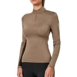 Damska koszulka do jazdy konnej Equestrian Stockholm Air Breeze. Brązowe t-shirty damskie EQUESTRIAN STOCKHOLM, s, bez wzorów, z materiału, eleganckie, bez kołnierzyka. Za 318.50 zł.