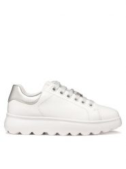 Geox Sneakersy J Puffypop Girl J65MRA 00085 C0007 S Biały. Białe buty sportowe dziewczęce Geox, bez wzorów, ze skóry, bez zapięcia. Za 299.99 zł.