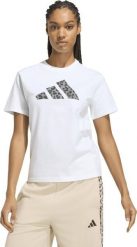 Adidas Koszulka damska Animal Graphic biała KT9719 M. Białe t-shirty damskie Adidas, m, bez wzorów, bez kołnierzyka. Za 115.55 zł.