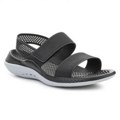 Buty do chodzenia damskie Crocs Literide 360. Czarne obuwie sportowe damskie Crocs, bez wzorów, z materiału, trekkingowe. Za 212.75 zł.