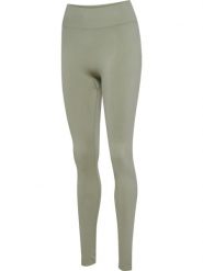 Damskie legginsy Hummel HIIT. Zielone legginsy damskie Hummel, m, bez wzorów, z materiału, z podwyższonym stanem, do biegania. Za 152.50 zł.