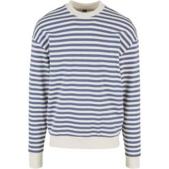 Męska Bluza Z Okrągłym Dekoltem W Paski. Brązowe bluzy męskie Urban Classics, l, bez wzorów, bez kaptura. Za 139.99 zł.