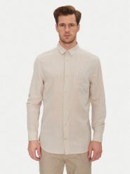 Calvin Klein Koszula K10K114488 Beżowy Regular Fit. Brązowe koszule męskie Calvin Klein, m, bez wzorów, z bawełny, biznesowe, bez kołnierzyka, bez ramiączek. Za 249.99 zł.