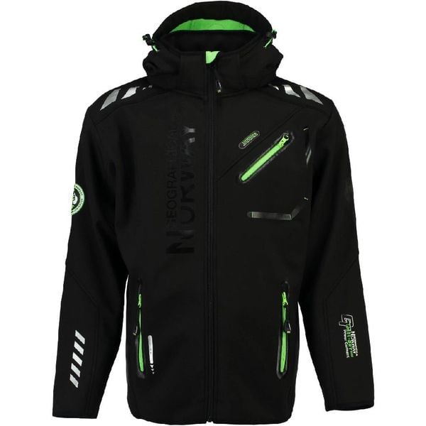 Kurtka softshellowa męska Geographical Norway Richier SAM-RBM NEW MEN 007. Czarne kurtki męskie Geographical Norway, m, bez wzorów, z softshellu, sportowe, bez kaptura. Za 189.00 zł.