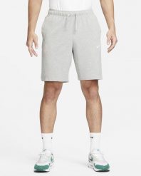 Spodnie sportowe męskie Nike Club Short Jsy. Białe spodnie sportowe męskie Nike, m, bez wzorów, z bawełny, na fitness i siłownię. Za 246.00 zł.