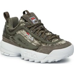 Sneakersy FILA - Disruptor V Low Wmn Cr 1010555.50I Olive Night. Zielone półbuty damskie Fila, bez wzorów, z materiału, bez obcasa, na płaskiej podeszwie, bez zapięcia. Za 549.00 zł.