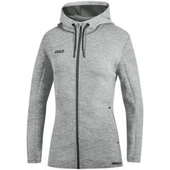 Kurtka Jako femme à capuche Premium Basics. Szare kurtki damskie Jako, s, bez wzorów, z elastanu, z kapturem. Za 338.75 zł.