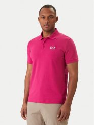 EA7 Emporio Armani Polo 8NPF14 PJVQZ M4089 Różowy Regular Fit. Czerwone koszulki polo męskie EA7 Emporio Armani, m, bez wzorów, z bawełny, bez ramiączek. Za 359.99 zł.