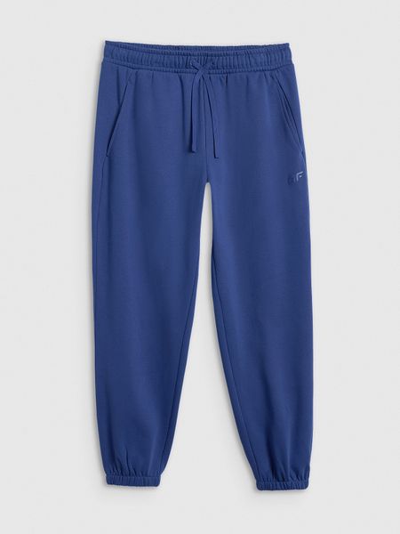 4F Spodnie dresowe joggery męskie - granatowe L. Niebieskie spodnie sportowe męskie 4f, l, bez wzorów, z bawełny. Za 149.99 zł.