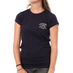 Koszulka damska Superdry Athletic Essential Slub. Niebieskie koszulki sportowe damskie Superdry., s, bez wzorów, z bawełny, bez kołnierzyka, bez ramiączek. Za 135.95 zł.