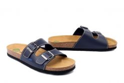 DR. BRINKMANN 505892-5 ozean, klapki damskie. Niebieskie klapki damskie Dr. Brinkmann, bez wzorów, bez obcasa. Za 140.17 zł.