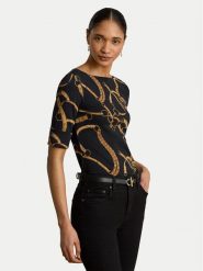 LAUREN RALPH LAUREN Bluzka Judy 200P13948001 Czarny Regular Fit. Czarne bluzki damskie Lauren Ralph Lauren, xxl, bez wzorów, z bawełny, bez kołnierzyka, bez ramiączek. Za 329.99 zł.
