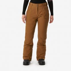 Spodnie snowboardowe damskie Dreamscape SNB 500. Brązowe spodnie materiałowe damskie DREAMSCAPE, na zimę, m, bez wzorów, z materiału, sportowe, narciarskie. Za 449.99 zł.
