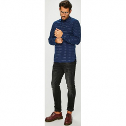 Tommy Jeans - Koszula. Czarne koszule męskie Tommy Jeans, w kratkę, z bawełny, z klasycznym kołnierzykiem, z długim rękawem. Za 299.90 zł.