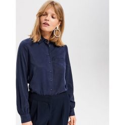 Koszula z lyocellu - Granatowy. Koszule damskie Reserved. W wyprzedaży za 29.99 zł.