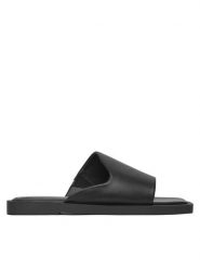 JENNY Klapki WS6039-07 Czarny. Czarne klapki damskie Jenny, bez wzorów, z materiału, bez obcasa. Za 99.99 zł.