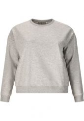 Damska bluza z okrągłym dekoltem Q Sportswear Ingelina. Szare bluzy sportowe damskie ENDURANCE Q, plus size, bez wzorów, z bawełny, bez kaptura, na fitness i siłownię. Za 228.00 zł.
