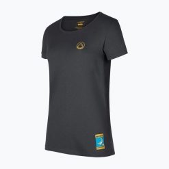 Koszulka damska La Sportiva Climbing on the Moon. Czarne t-shirty damskie La Sportiva, xs, bez wzorów, z bawełny, klasyczne, bez kołnierzyka. Za 169.99 zł.