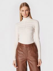 Morgan Golf 132-MENTOS.M Écru Slim Fit. Swetry damskie Morgan, m, bez wzorów, z wiskozy, bez kołnierzyka, bez ramiączek, bez kaptura. Za 99.99 zł.