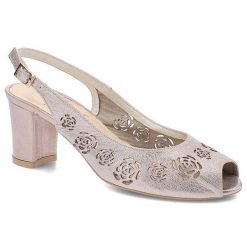 Sandały damskie Exquisite, eleganckie na obcasie, różowe, 1050. Czerwone klapki damskie EXQUISITE, w ażurowe wzory, ze skóry, bez obcasa, na obcasie, bez zapięcia. Za 169.00 zł.