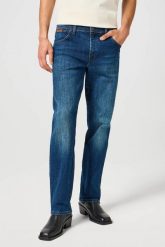 WRANGLER MĘSKIE SPODNIE JEANSOWE TEXAS AZURE FADE 112356864 W121017435. Niebieskie jeansy męskie Wrangler. Za 219.99 zł.