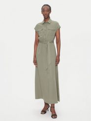 Gaudi Sukienka koszulowa 511BD15003 Khaki Regular Fit. Brązowe sukienki damskie Gaudi, bez wzorów, z lyocellu, bez kołnierzyka, bez ramiączek, koszulowe. Za 439.99 zł.