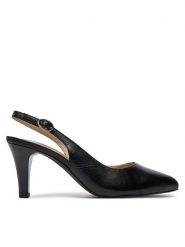 Caprice Szpilki 9-29606-42 Czarny. Czarne szpilki damskie Caprice, bez wzorów, ze skóry, bez obcasa, bez zapięcia. Za 222.99 zł.