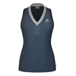Damski tank top Head Performance. Niebieskie koszulki sportowe damskie Head, bez wzorów, bez kołnierzyka, bez ramiączek, tenisowe. Za 302.10 zł.