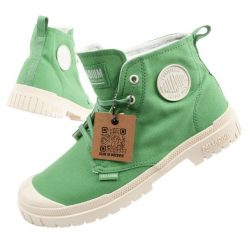 Buty trampki sportowe męskie Palladium Pampa SP20. Zielone trampki męskie Palladium, bez wzorów, z materiału, sportowe, bez zapięcia. Za 229.00 zł.