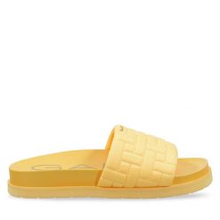 Klapki Gant. Żółte klapki damskie GANT, bez wzorów, bez obcasa. Za 229.99 zł.