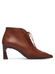 Hispanitas Botki HI264960 Brązowy. Brązowe botki damskie Hispanitas, ze skóry, bez obcasa, na słupku, bez zapięcia. Za 789.99 zł.