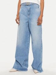 TWINSET Jeansy 241TT2390 Niebieski Wide Leg. Niebieskie jeansy damskie Twinset. Za 439.99 zł.