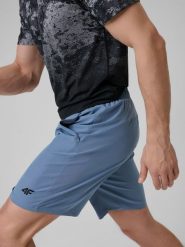 4F Spodenki treningowe szybkoschnące męskie - granatowe M. Niebieskie szorty męskie 4f, m, bez wzorów, z materiału. Za 99.99 zł.