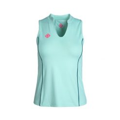 Koszulka Montana Padel – elastyczna, oddychająca i szybkoschnąca. Niebieskie koszulki sportowe damskie IZAS, bez wzorów, z materiału, bez kołnierzyka, bez ramiączek. Za 204.30 zł.