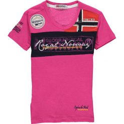 Koszulka w kolorze różowym. T-shirty dla chłopców Geographical Norway Kids & Ladies. W wyprzedaży za 49.95 zł.