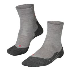 Skarpetki Falke RU4 Wool. Szare skarpety męskie Falke, bez wzorów, z materiału. Za 116.00 zł.