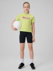 4F Legginsy kolarki sportowe dziewczęce - czarne 158/164 (12-14 lat). Czarne legginsy dla dziewczynek 4f, bez wzorów. Za 59.99 zł.