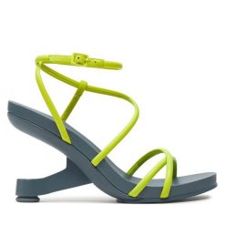 Sandały United Nude. Zielone sandały damskie United Nude, bez wzorów, bez obcasa, na słupku, bez zapięcia. Za 1,199.00 zł.